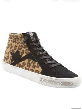 Vintage Havana Leopard Print High-Top Sneakers